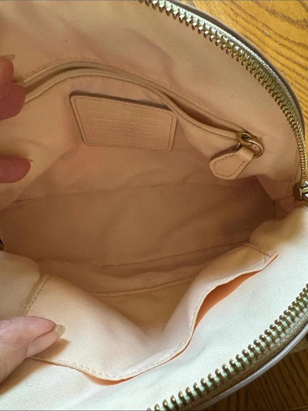 Coach Two-Tone Dome Satchel in Blush and Cream